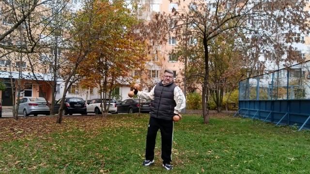 Разминка с деревянными гантелями весом 1.0 кг (5)