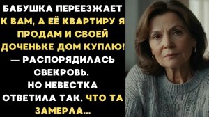 ИСТОРИЯ ИЗ ЖИЗНИ/Бабушка переедет к вам, а я её квартиру продаю и покупаю дом своей доче,- свекровь