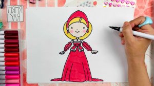 Как нарисовать красавицу принцессу | Няня Уля - уроки рисования для детей