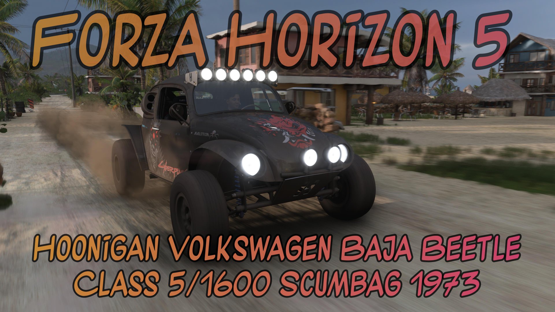 Hoonigan Volkswagen Baja Beetle Classic 5/1600 Scumbag 1973 — внедорожный хит Forza Horizon 5. смотреть онлайн