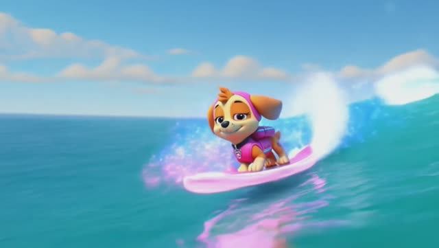 Щенячий патруль, Скай, Маршал, Эверест, Гончик, Крепышь и Зума катаются на Сёрфе и гидроциклах смотреть онлайн