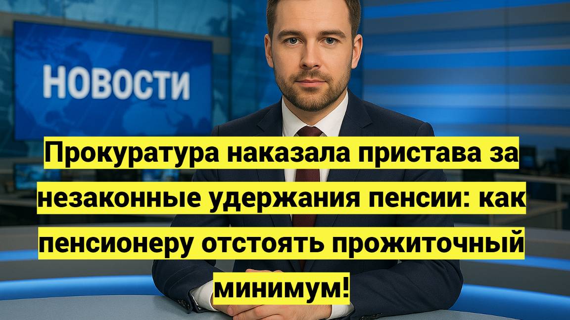Прокуратура наказала пристава за незаконные удержания пенсии смотреть онлайн