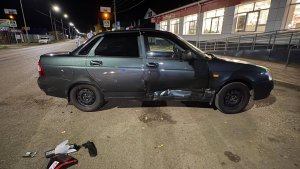 ДТП под Сарапулом "Барышня за рулем «Приоры» перехватила питбайк"