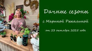 Дачные сезоны с Мариной Рыкалиной от 23 октября 2025 года