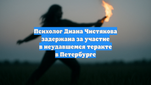 Психолог Диана Чистякова задержана за участие в неудавшемся теракте в Петербурге
