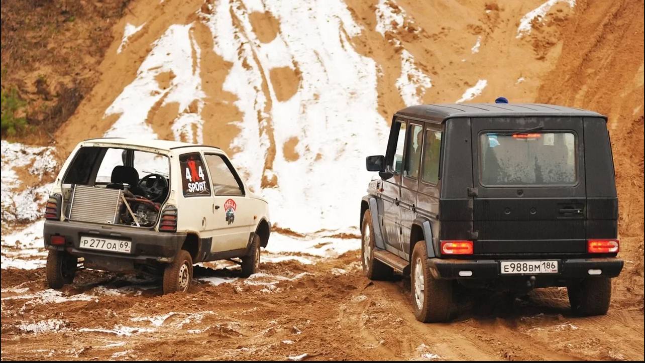 Мы в шоке! Двухмоторная Ока Vs Гелендваген и Багги на бездорожье! Окелла 4х4 смотреть онлайн