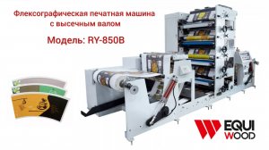 Флексографическая печатная машина с высечным валом RY-850B