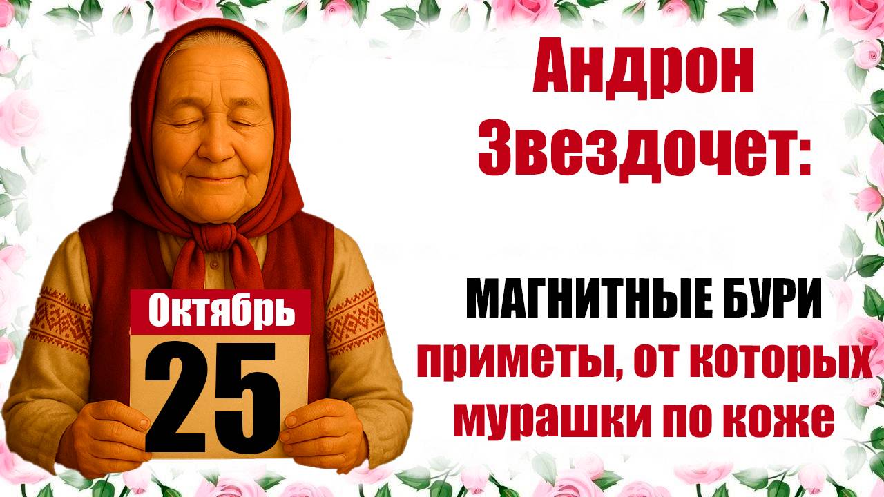 25 октября праздник Андрона Звездочета, православный календарь, приметы, магнитные бури, запреты смотреть онлайн