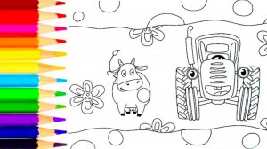 Синий трактор раскраска | раскраска для детей | видео для детей | малышам ❤️