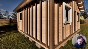 Утепление садового домика на примере 3Д модели дома из минибруса. Проект "ТАРТУ" 5500х6000.