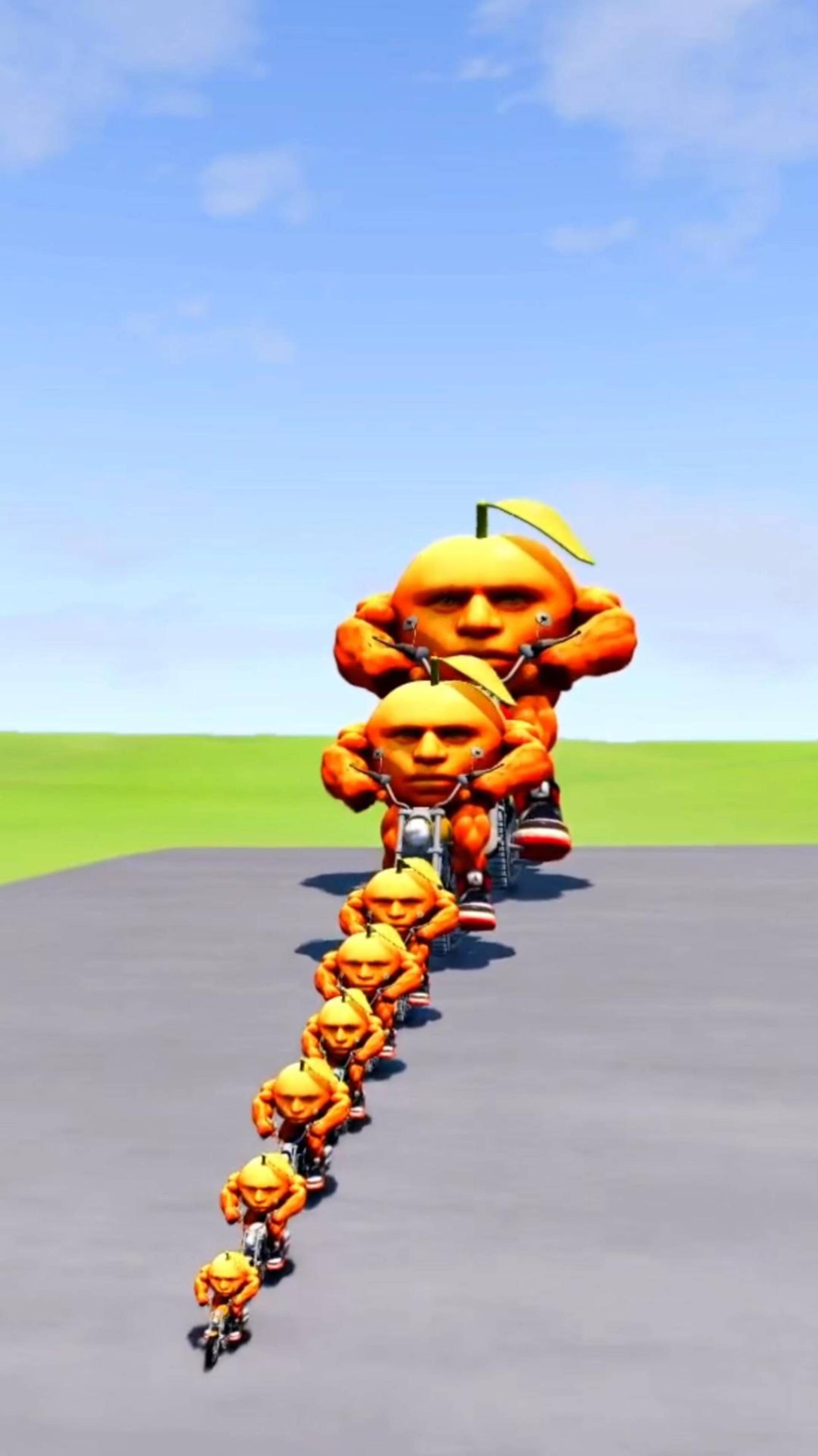 Большой и маленький Удин Дин Дин Дан на мотоцикле против поездов | BeamNG.Drive смотреть онлайн