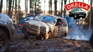 Ока 4х4 застряла, раздолбали трактор, утопили Ниву, Девятка проехала. Вода, грязь