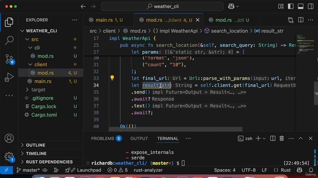 4.1 -Weather forecast CLI App - Location search смотреть онлайн