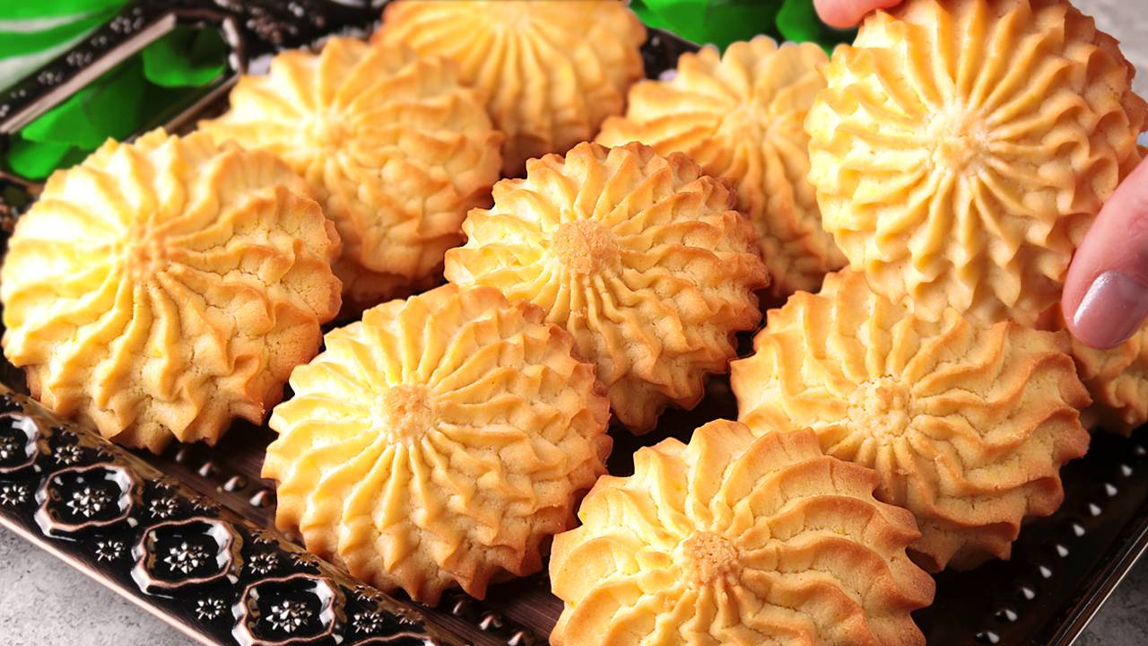 Роскошное печенье с нежным вкусом! Сохраните рецепт! К чаю за минуты! смотреть онлайн