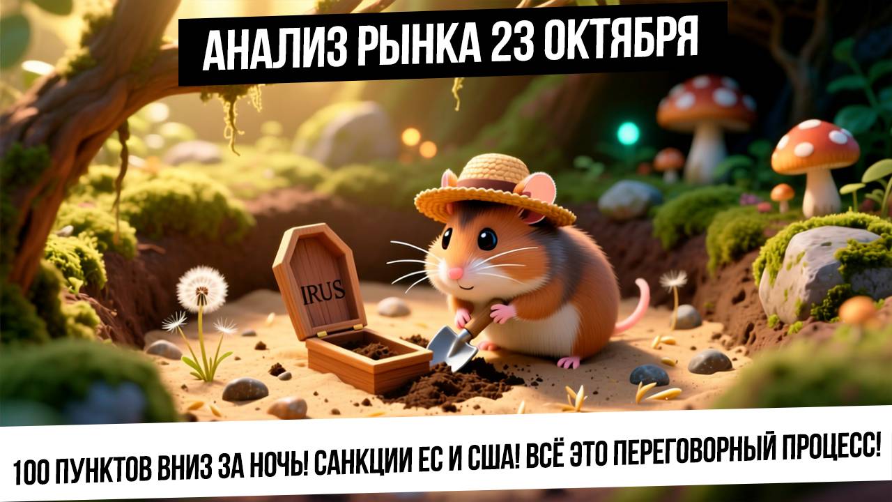 Анализ рынка 23 октября. Мощное падение российского рынка! Санкции и выкручивание рук! Переговоры! смотреть онлайн