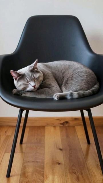 Нейроарт: Кот Атос спит на стуле #shorts #ai #нейроарты #котатос #коты