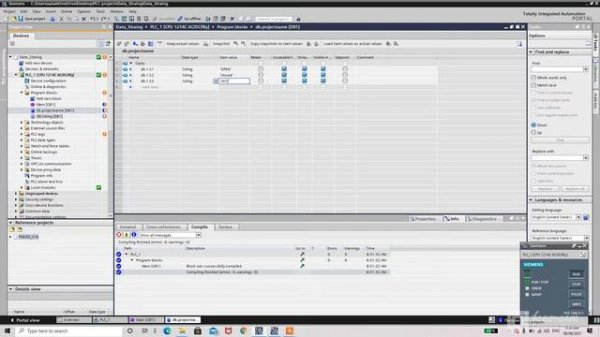 How to work with String Variables in TIA Portal