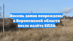 Восемь домов повреждены в Воронежской области после налёта БПЛА