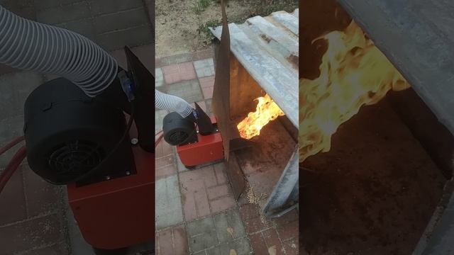 Пеллетная горелка 15-25 кВт, замер мощности на белой пеллете. смотреть онлайн