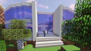 КРУГЛАЯ БАЗА из СТЕКЛА с ВОДЯНОЙ КРЫШЕЙ #майнкрафт #постройки красивый дом