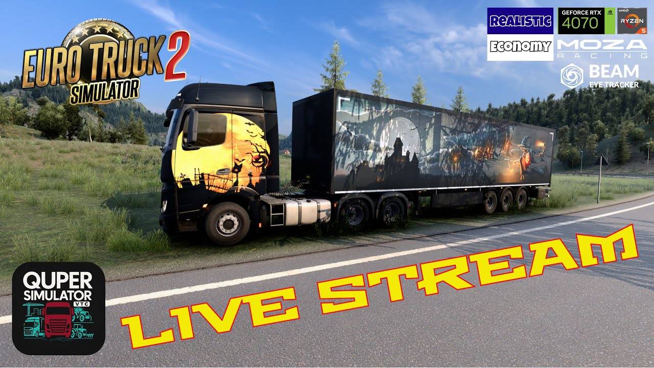 ETS2 | Witches of Brackenreach | Mercedes Across | Хэллоуин смотреть онлайн
