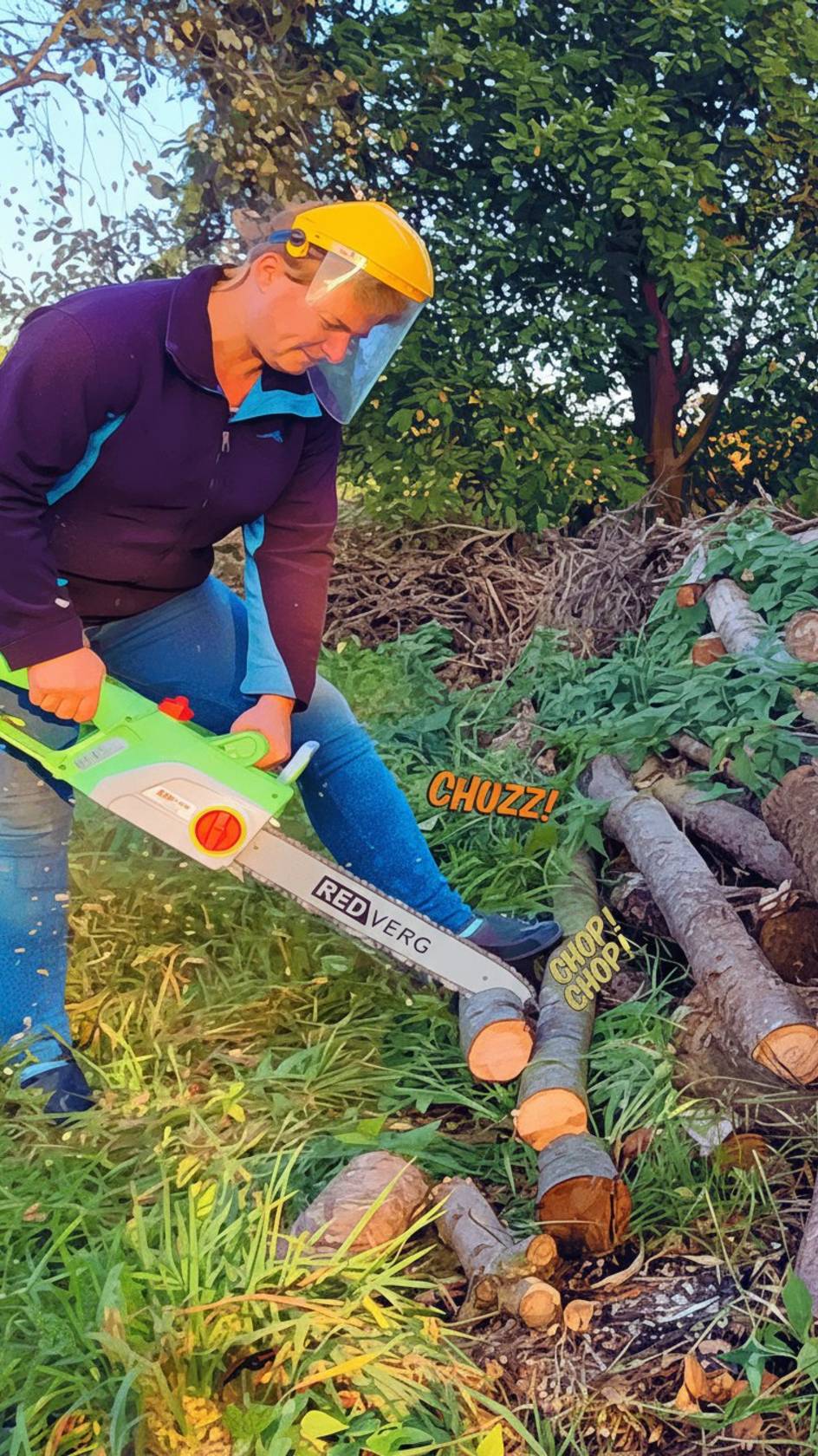 Распил без шума и дыма. Цепная электрическая пила REDVERG RD-EC2500-18S смотреть онлайн