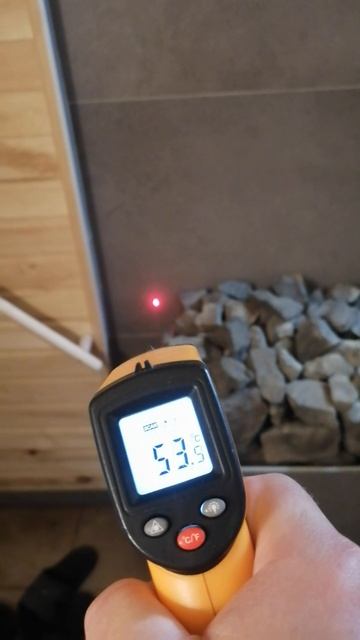 Температура камней в парилке и экрана за печью