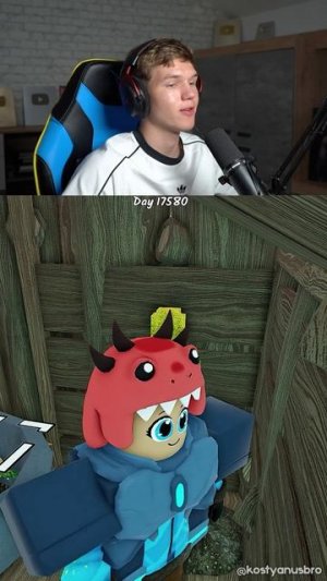 Я Прожил 20.000 Дней в Roblox🤯 (99 Ночей в Лесу) #shorts #шортс #roblox #роблокс #прикол #мем #шутк