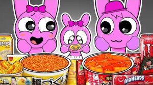 Incredibox Sprunki - Pinki Family Horror Versions Convenience Store Food Mukbang Animation ASMR