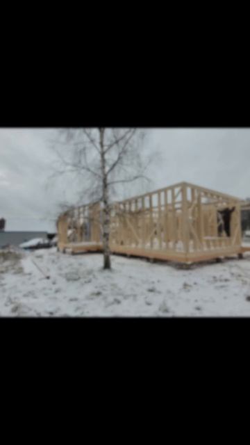 Как растет дом!Завершили строительство одноэтажного каркасного дома общей площадью 99 м2 смотреть онлайн