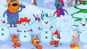 Три Кота 🐱 | Снежные Скульптуры | Три Кота Мультик смотреть | Развивающая игра для детей и малышей