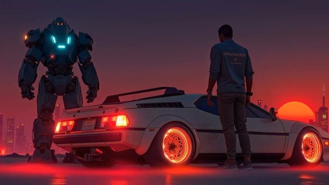 Chill Synthwave Background Music Outrun Sunset Drive & Focus Ambiance смотреть онлайн