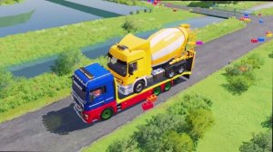 МАШИНКИ ДЛЯ ДЕТЕЙ. КРАСОЧНЫЙ МУЛЬТИК. ГРУЗОВИКИ ПЕРЕВОЗЯТ РАЗНЫЕ МАШИНКИ.