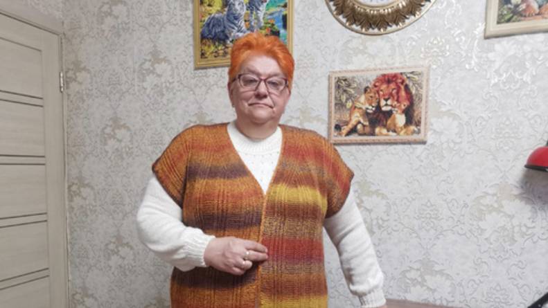 Домашняя безрукавка - Жилет спицами - Обзор смотреть онлайн