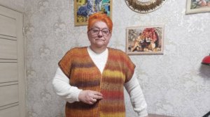 Домашняя безрукавка - Жилет спицами - Обзор