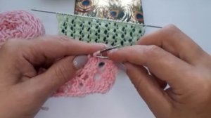 Ажурный узор спицами.