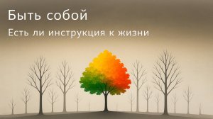 Быть собой. Есть ли инструкция к жизни.