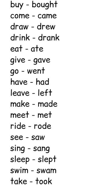 Неправильные глаголы 4 класс смотреть онлайн