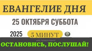 25 октября суббота Евангелие дня 2025 с толкованием #евангелие (5 минут)