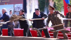 Церемония закладки фундамента здания Мемориального музея боевых подвигов