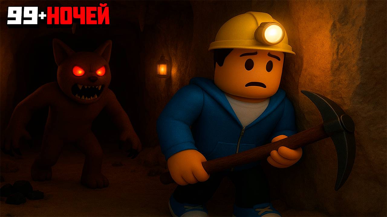 Выжил 99 НОЧЕЙ в ПЕЩЕРЕ в РОБЛОКС! смотреть онлайн