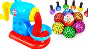 Мультики для детей. Пропускаем через волшебную мясорубку яркий слайм. Мультики залипалки для малышей