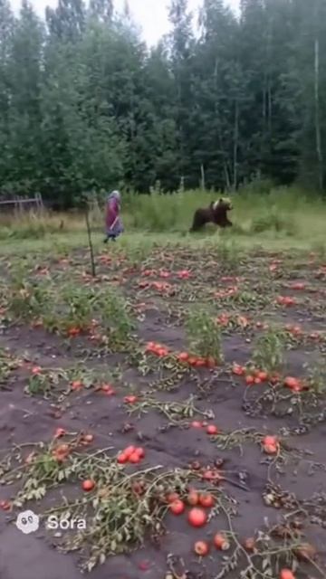 Бабуля и медведь