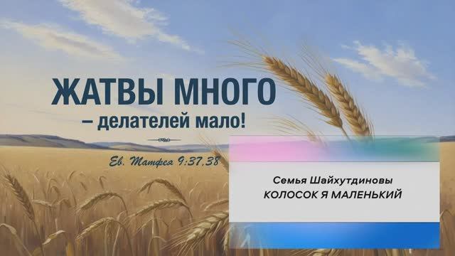 КОЛОСОК Я МАЛЕНЬКИЙ | Семья Шайхутдиновы