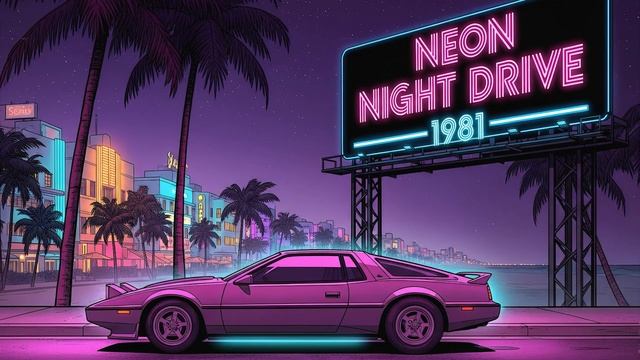 Neon Night Drive 1981 – Synthwave Sparks Beneath The Streetlights