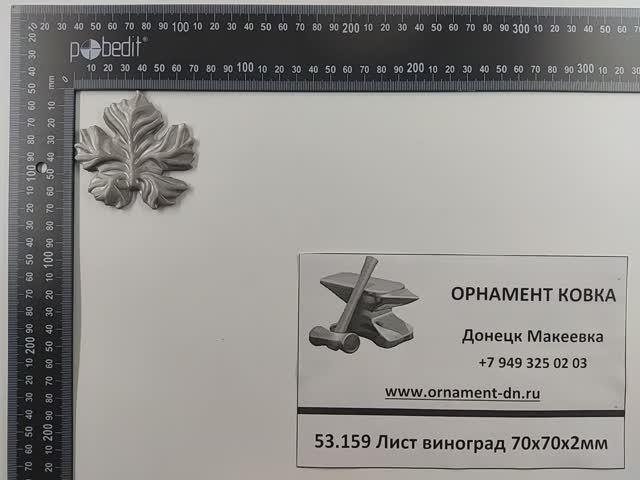 53.159 Лист виноград 70х70х2мм.mp4