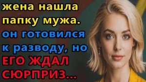 Истории из жизни. Жена нашла папку мужа. Он готовился к разводу, но его ждал сюрприз Аудио рассказы