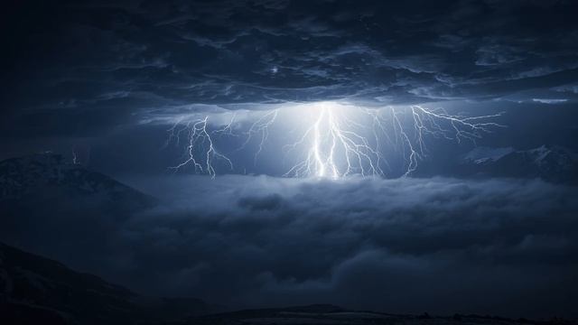 Frozen Thunderstorm Valley ⚡ 2 Hour Cinematic Ambience  Crystalline Lightning & Fog Valley  Sci-Fi