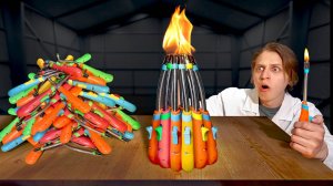 Зажег 100 зажигалок одновременно!