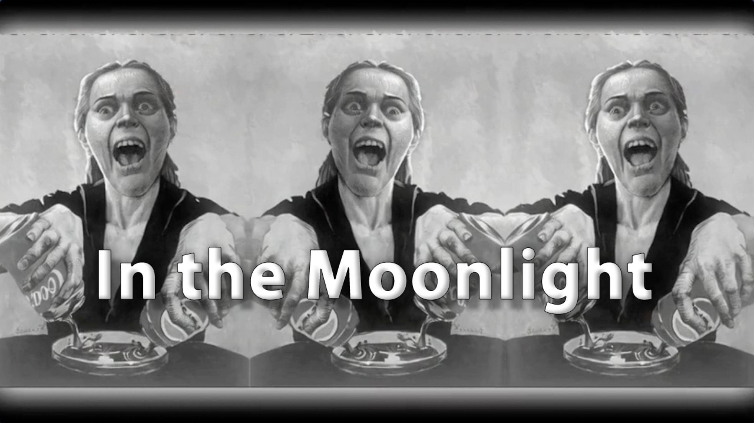 В лунном сиянии.